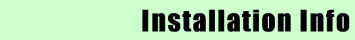 Install Info